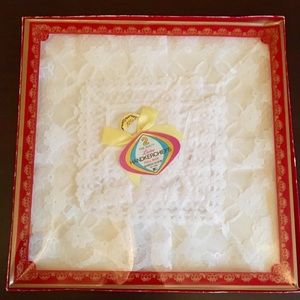 Vintage White Lace Handkerchiefs Set of 2 Bride